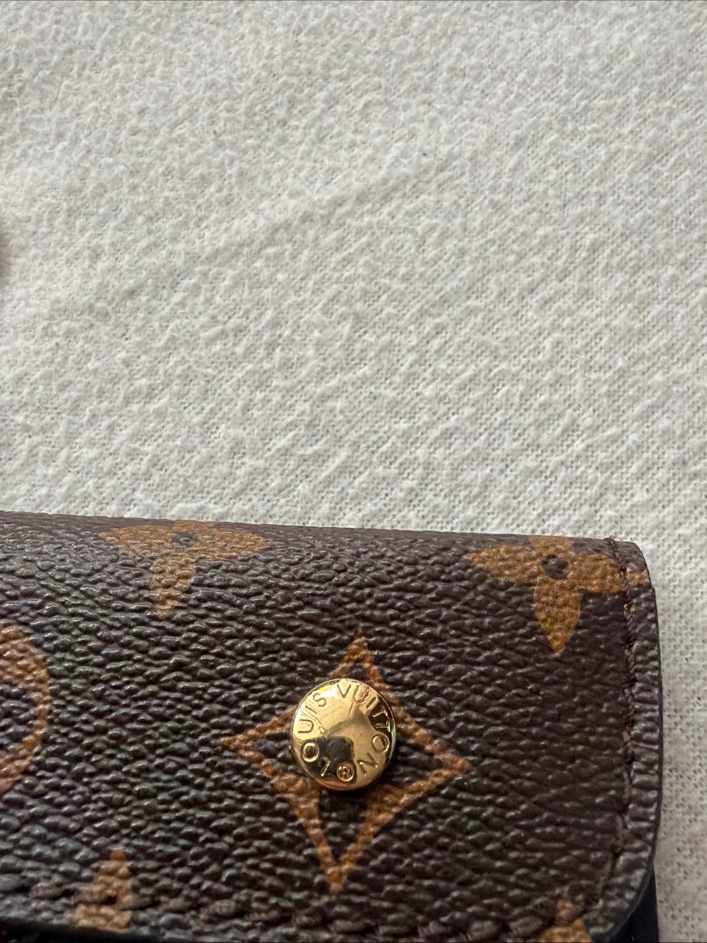 Louis Vuitton Monogram Key Pouch in Brown with Gold Hardware - Picture 2 of 7